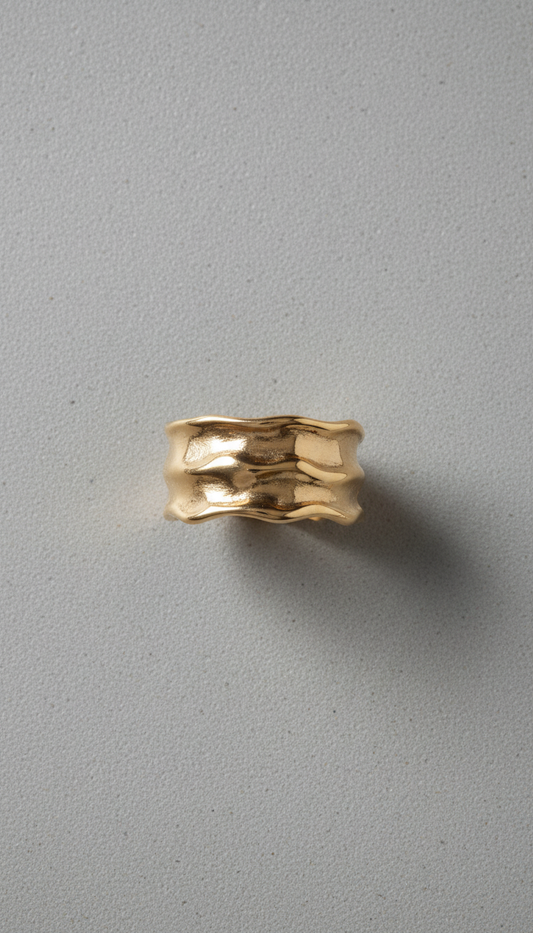 Sculpted Gold Vermeil Statement Ring